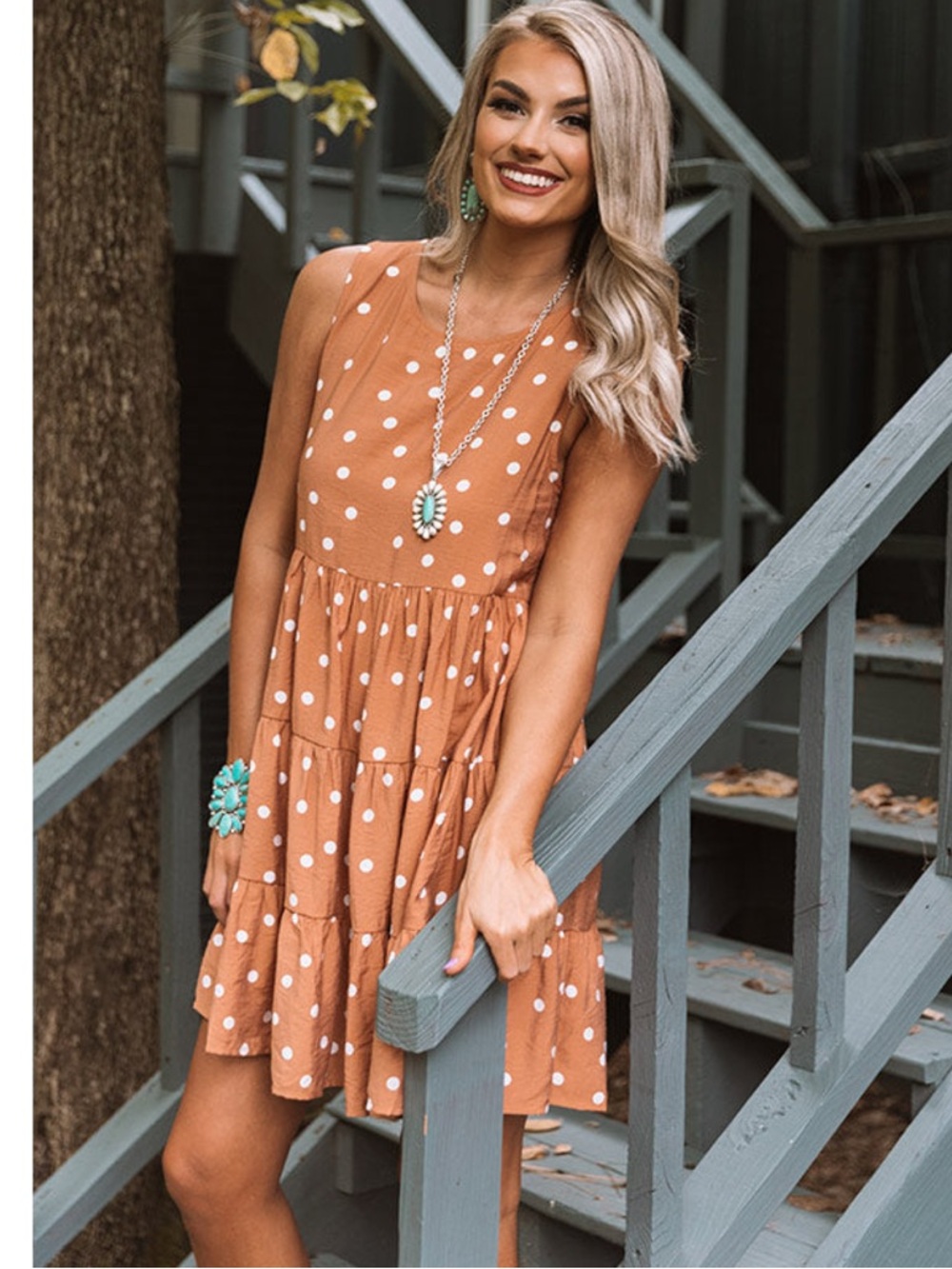 Entro Chic Supply Polka Dot Dress. Size Medium